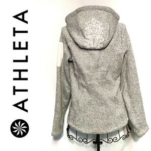 Athleta Embroidered Thick Fleece Jacket